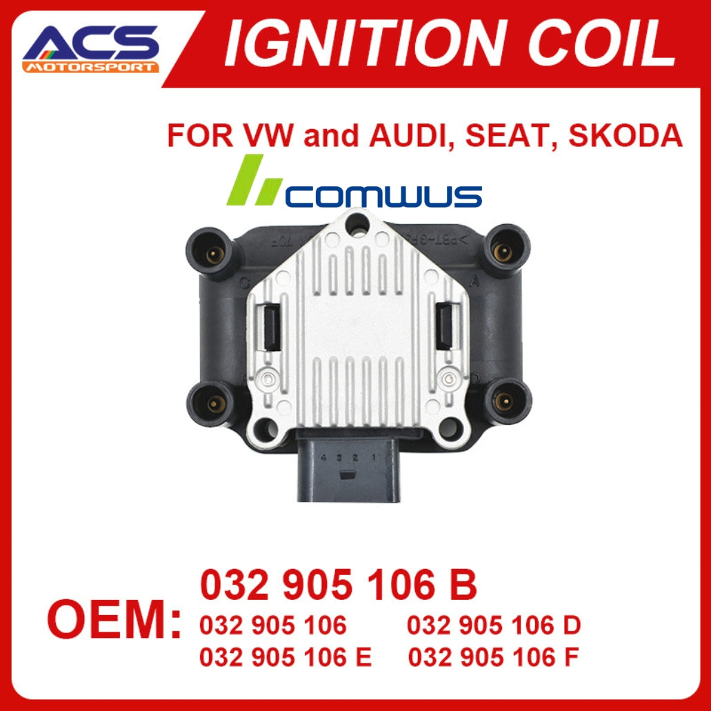 032905106B Ignition Coil Igniter Suitable For VW Jetta Golf Audi Skoda 032905106
