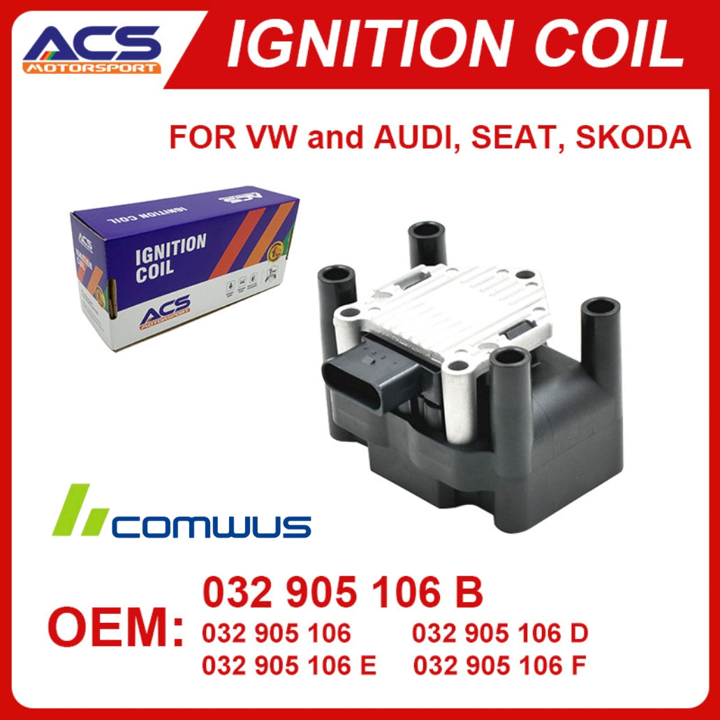 032905106B Ignition Coil Igniter Suitable For VW Jetta Golf Audi Skoda 032905106
