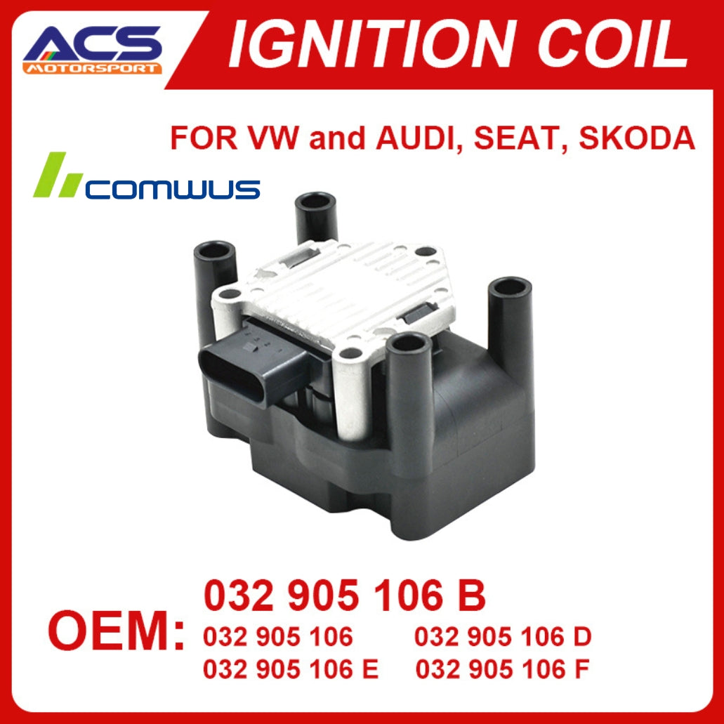 032905106B Ignition Coil Igniter Suitable For VW Jetta Golf Audi Skoda 032905106